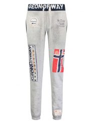 Geographical Norway Spodnie dresowe "Moliere" w kolorze szarym rozmiar: M. Szare spodnie sportowe Geographical Norway, m, z aplikacjami, z dresówki. Za 79.03 zł.
