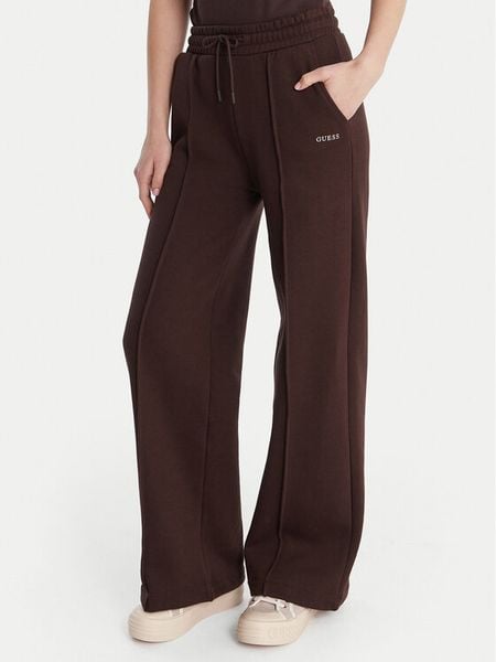 Guess Spodnie dresowe V6RB17 K9V31 Brązowy Regular Fit. Brązowe spodnie dresowe Guess, xs, z aplikacjami, z bawełny. Za 349.99 zł.