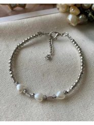 Luseera Pozłacana bransoletka rozmiar: onesize. Szare bransoletki Luseera, z perłą, pozłacane. Za 34.99 zł.