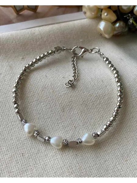 Luseera Pozłacana bransoletka rozmiar: onesize. Szare bransoletki Luseera, z perłą, pozłacane. Za 34.99 zł.