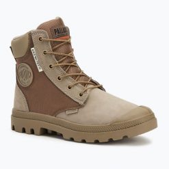 Buty Palladium Pampa Sc Wpn U-S dune. Brązowe trekkingi Palladium, trekkingowe. Za 439.99 zł.