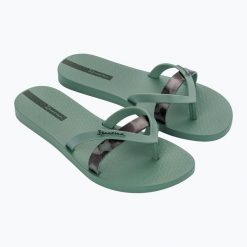 Japonki damskie Ipanema Kirei Chic. Zielone klapki Ipanema, bez wzorów, bez obcasa. Za 79.99 zł.