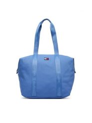 Tommy Jeans Torebka Tjw Ess Daily Tote AW0AW19039 Niebieski. Niebieskie shopper Tommy Jeans, bez wzorów, z jeansu, bez dodatków. Za 329.99 zł.