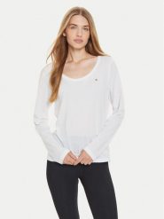 Tommy Hilfiger Bluzka UW0UW05228 Biały Relaxed Fit. Białe bluzki TOMMY HILFIGER, xl, bez wzorów, z bawełny, bez kołnierzyka, bez ramiączek. Za 139.99 zł.