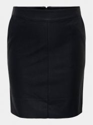 ONLY Carmakoma Spódnica z imitacji skóry 15306377 Czarny Slim Fit. Czarne spódnice Only Carmakoma, bez wzorów, ze skóry. Za 189.99 zł.