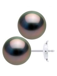 ATELIERS SAINT GERMAIN Złote kolczyki-wkrętki z perłami Tahiti rozmiar: onesize. Szare kolczyki ATELIERS SAINT GERMAIN, z perłą, złote. Za 869.99 zł.