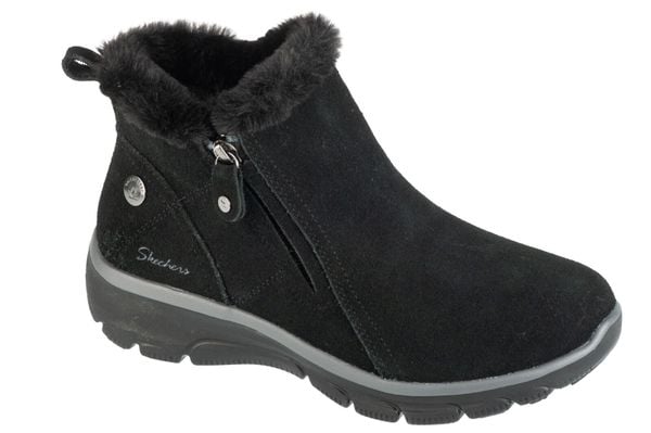 Buty zimowe damskie, Easy Going - High Zip 2. Czarne trekkingi Skechers, z materiału, trekkingowe. Za 359.99 zł.