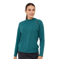 Bluza damska wełniana Brubeck OUTDOOR MERINO. Zielone bluzy Brubeck, m, bez wzorów, z elastanu, bez kaptura. Za 249.00 zł.