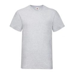 Koszulka Unisex Dla Dorosłych Valueweight Heather Z Dekoltem V. Szare bluzki FRUIT OF THE LOOM, m, bez wzorów, sportowe, bez kołnierzyka, bez ramiączek. Za 39.99 zł.