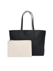 Lacoste Torebka Anna NF2142AA Granatowy. Niebieskie shopper Lacoste, bez wzorów, ze skóry, bez dodatków. Za 599.99 zł.