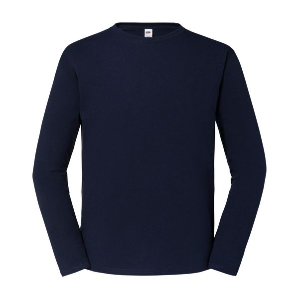 Koszulka Z Długim Rękawem Unisex Dla Dorosłych Iconic 195. Niebieskie bluzki FRUIT OF THE LOOM, s, bez wzorów, sportowe, bez kołnierzyka, bez ramiączek. Za 66.99 zł.