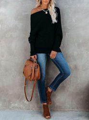 Milan Kiss Sweter w kolorze czarnym rozmiar: XL. Czarne swetry Milan Kiss, xl, bez wzorów, ze splotem, bez ramiączek. Za 152.99 zł.