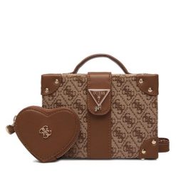 Torebka Guess. Brązowe torebki klasyczne Guess, z aplikacjami, bez dodatków. Za 349.99 zł.