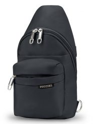 Puccini Plecak w kolorze czarnym - 18 x 30 x 6 cm rozmiar: onesize. Czarne plecaki Puccini, bez wzorów, z materiału. Za 54.99 zł.