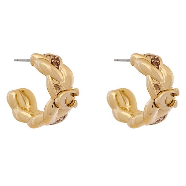 Kolczyki Coach. Żółte kolczyki Coach, złote. Za 639.99 zł.