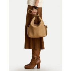 Torebka LAUREN RALPH LAUREN. Brązowe torebki klasyczne Lauren Ralph Lauren, bez wzorów, bez dodatków. Za 2,399.00 zł.