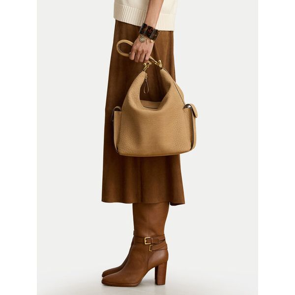 Torebka LAUREN RALPH LAUREN. Brązowe torebki klasyczne Lauren Ralph Lauren, bez wzorów, bez dodatków. Za 2,399.00 zł.