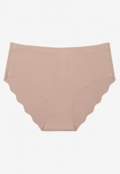 Beżowe Majtki Figi z Geometrycznym Wzorem Lilivoria. Brązowe figi Born2be, xl, bez wzorów, z jeansu. Za 4.99 zł.