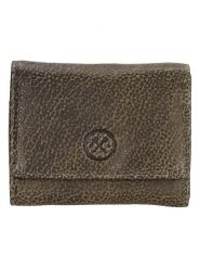 HIDE & STITCHES Skórzany portfel w kolorze khaki - 10 x 8 x 2 cm rozmiar: onesize. Brązowe portfele HIDE & STITCHES, bez wzorów, z materiału. Za 70.45 zł.