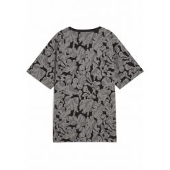 Damska koszulka ESS NATURE 2.0 Relaxed AOP PUMA Black. Czarne bluzki Puma, l, bez wzorów, z gumy, sportowe, bez kołnierzyka, bez ramiączek. Za 159.00 zł.