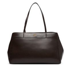 Torebka Calvin Klein. Brązowe shopper Calvin Klein, bez wzorów, bez dodatków. Za 749.99 zł.