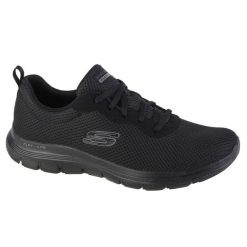 Buty sportowe Sneakersy damskie, Flex Appeal 4.0 Brilliant View. Czarne obuwie sportowe Skechers, z gumy, bez zapięcia, trekkingowe, Skechers Sport. Za 299.99 zł.