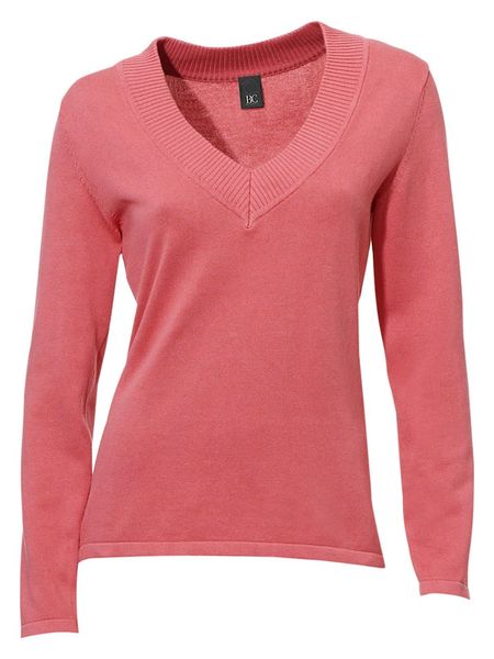 Heine Sweter w kolorze koralowym rozmiar: 36. Czerwone swetry Heine, bez wzorów, z bawełny, bez ramiączek. Za 72.95 zł.