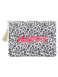 Zwillingsherz Kosmetyczka "Happy" w kolorze szarym - 24 x 18 cm rozmiar: onesize. Szare kufry i kosmetyczki Zwillingsherz, bez wzorów, z materiału, bez dodatków. Za 83.95 zł.