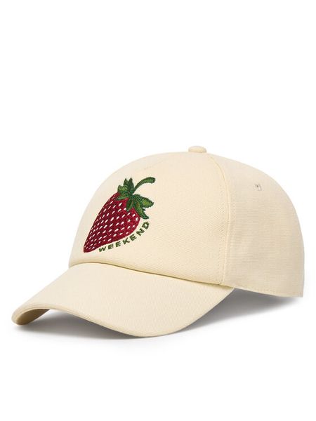 Weekend Max Mara Czapka z daszkiem 2615571044650 Écru. Czapki Weekend Max Mara, bez wzorów, z bawełny. Za 489.99 zł.