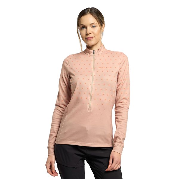 Bluza narciarska damska Maloja Copper. Brązowe bluzy Maloja, na jesień, l, bez wzorów, z materiału, bez kaptura. Za 269.99 zł.
