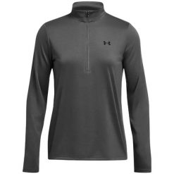 Bluza damska Under Armour Tech 1/2 Zip Solid. Szare bluzy Under Armour, l, bez wzorów, bez kaptura. Za 129.99 zł.