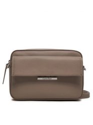 Calvin Klein Torebka Linear K60K612564 Beżowy. Brązowe listonoszki Calvin Klein, bez wzorów, ze skóry, bez dodatków. Za 167.99 zł.