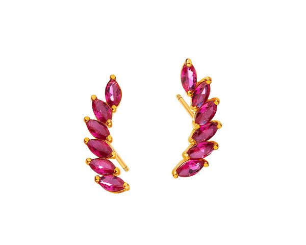 Złote kolczyki z cyrkoniami. Żółte kolczyki Apart, z cyrkonią, złote. W wyprzedaży za 328.30 zł.