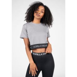 Damski crop top Gorilla Wear Colby. Szare topy GORILLA WEAR, bez wzorów, bez kołnierzyka, bez ramiączek. Za 200.50 zł.