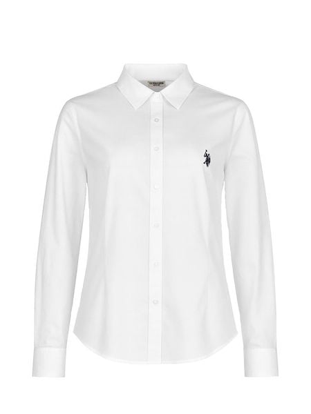 U.S. Polo Assn. Koszula - Slim fit - w kolorze białym rozmiar: L. Białe koszule U.S. Polo Assn., l, bez wzorów, z bawełny, bez kołnierzyka, bez ramiączek. Za 175.26 zł.