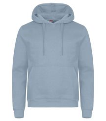 Clique Bluza z kapturem Miami z bawełny i poliestru z recyklingu – Soft Blue. Niebieskie bluzy CLIQUE, s, bez wzorów, z bawełny, z kapturem. Za 172.64 zł.