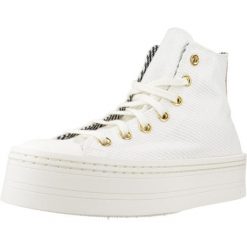 Buty CONVERSE CHUCK TAYLOR ALL STAR MODERN LIFT HI Biały. Białe trampki Converse, bez wzorów, z tkaniny, bez zapięcia. Za 290.99 zł.