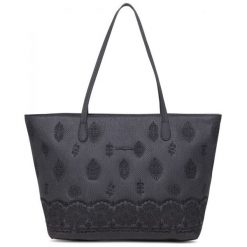 Desigual torebka damska Bols Paola Capri Zipper, czarna. Czarne torebki klasyczne Desigual, bez wzorów, bez dodatków. W wyprzedaży za 278.00 zł.