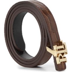 Pasek Damski LAUREN RALPH LAUREN - Rev Lrl 20 412754801002 U Bwn/Blk. Brązowe paski Lauren Ralph Lauren, bez wzorów, ze skóry. Za 269.00 zł.