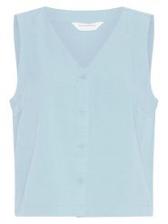 MOSS COPENHAGEN Bluzka w kolorze błękitnym rozmiar: XL. Niebieskie bluzki Moss Copenhagen, xl, bez wzorów, bez kołnierzyka, bez ramiączek. Za 144.95 zł.