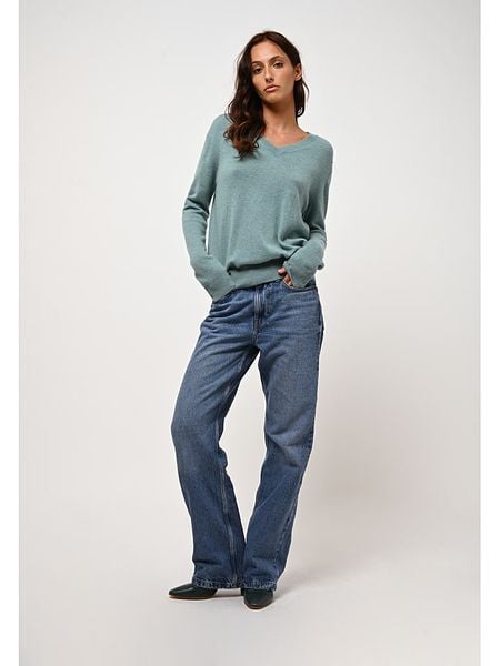 AUTHENTIC CASHMERE Kaszmirowy sweter "Gardoria" w kolorze miętowym rozmiar: M. Niebieskie swetry AUTHENTIC CASHMERE, m, bez wzorów, z kaszmiru, bez ramiączek. Za 345.36 zł.