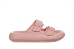 Klapki Laura Vita Nuon 08 Rose 202004, Różowy, Tworzywo - 37-38. Czerwone klapki Laura Vita, bez wzorów, z materiału, bez obcasa. W wyprzedaży za 99.00 zł.