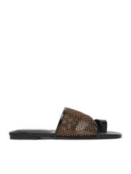 Eva Minge Japonki EO-NIA-V2221-163-1 Czarny. Czarne klapki Eva Minge, bez wzorów, ze skóry, bez obcasa. Za 279.99 zł.