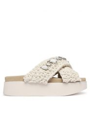 Inuikii Klapki Woven Stones Platform 1004.005.0043 Biały. Białe klapki Inuikii, bez wzorów, z materiału, bez obcasa. Za 979.99 zł.