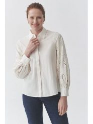 TATUUM Bluzka "Clementine" w kolorze kremowym rozmiar: 42. Brązowe bluzki Tatuum, bez wzorów, z bawełny, bez kołnierzyka, bez ramiączek. Za 174.84 zł.