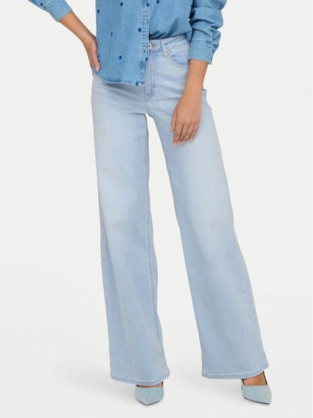 ONLY Jeansy Madison 15338289 Błękitny Wide Leg. Niebieskie jeansy Only, xs, bez wzorów. Za 195.99 zł.