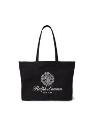 Polo Ralph Lauren Torebka 405P16989002 Czarny. Czarne shopper Polo Ralph Lauren, bez wzorów, z materiału, bez dodatków. Za 519.99 zł.