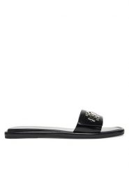 Tory Burch Klapki T Lock Slide 164676 Czarny. Czarne klapki Tory Burch, bez wzorów, ze skóry, bez obcasa. Za 1,599.00 zł.