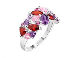 Pierścionek srebrny z cyrkoniami. Szare pierścionki Apart, z cyrkonią, srebrne. Za 349.00 zł.