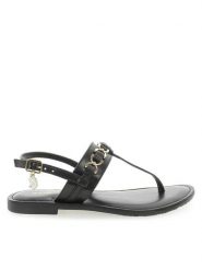 U.S. Polo Assn. Sandały Linda LINDA002 LTH Czarny. Czarne sandały U.S. Polo Assn., bez wzorów, ze skóry, bez obcasa, na płaskiej podeszwie, bez zapięcia. Za 259.99 zł.